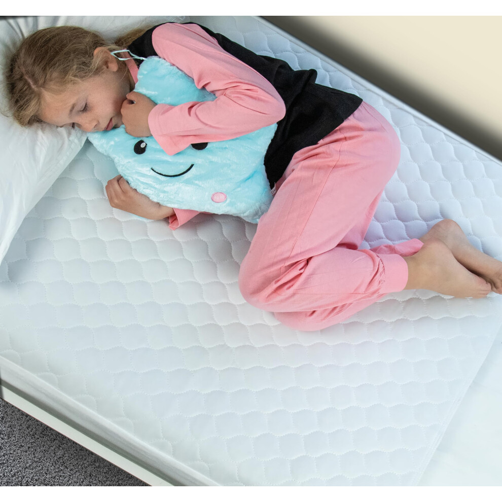 Potty Training Bed Pad ? Waterproof Mattress Protector For Toddler & Single Beds, Washable 5-Layer Bed Wetting Sheet With Non-Slip Wing Tucks Bedwetz