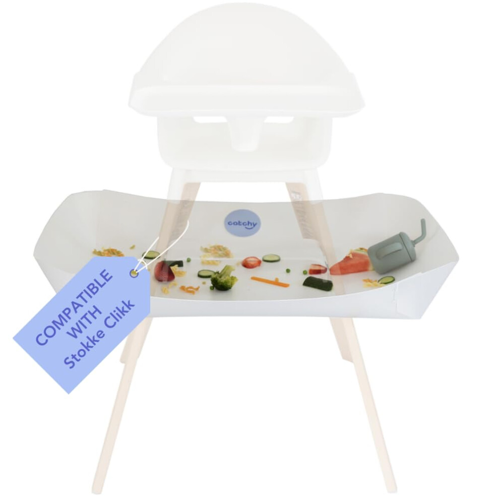 Highchair Food Catcher | Compatible With Stokke Clikk Highchair | Easy Wipe Clean | Baby & Toddler Food & Mess Catcher | Helps Keep Floors Catchy