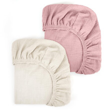Peepeemax Moses Basket Sheets 80x40 cm, 100% Cotton Pram Sheets Fitted, Muslin Bassinet Sheet for Boys and Girls, Baby Crib Fitted Sheets Fit for Oval