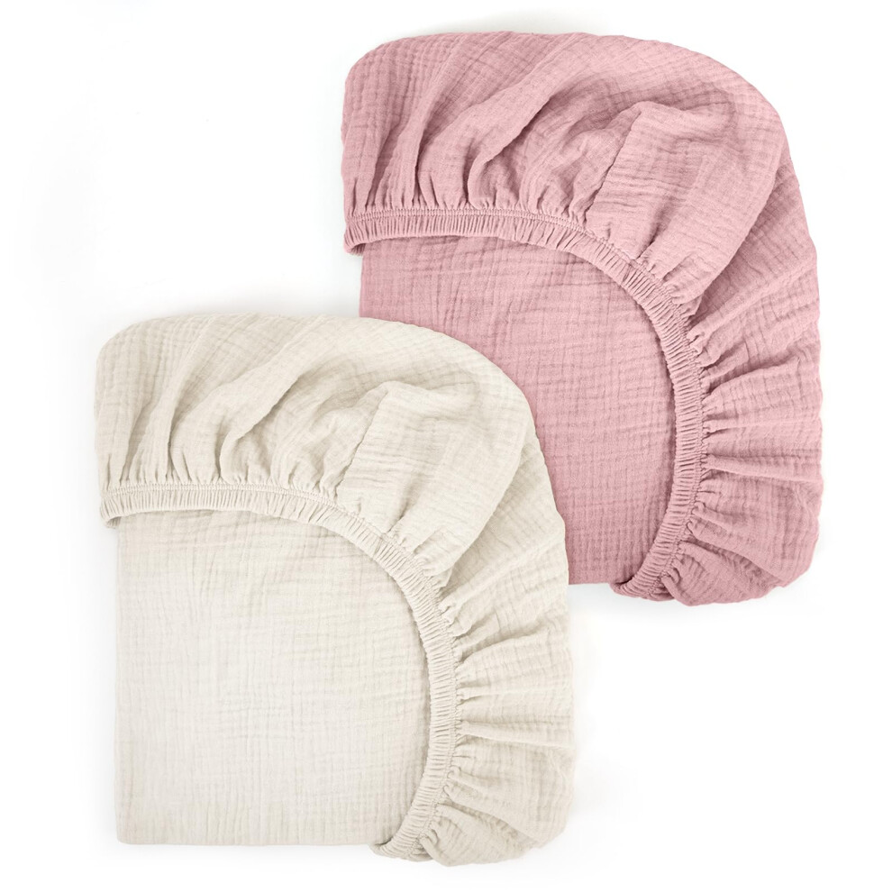 Moses Basket Sheets 80X40 Cm, 100% Cotton Pram Sheets Fitted, Muslin Bassinet Sheet For Boys And Girls, Baby Crib Fitted Sheets Fit For Oval Peepeemax