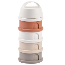 BEABA, Formula Dispenser - Storage for Baby Milk Powder - Stackable - 4 Compartments - 100% airtight - Long-Term use as a Snack Box - Made in France -