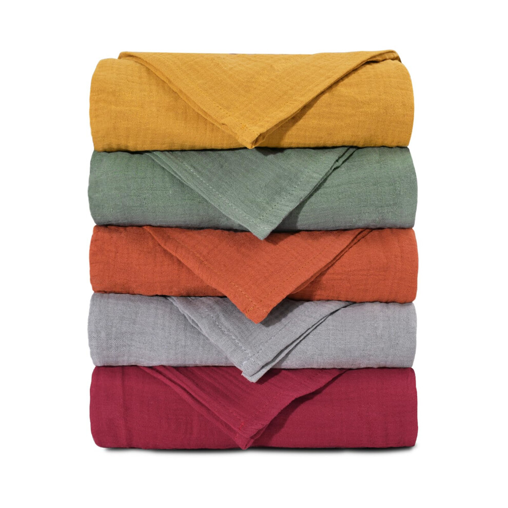 Muslin Cloths For Baby Muslin Squares Swaddle Blankets, Neutral Receiving Blanket Swaddling For Newborn Boys And Girls, 5 Pack Breathable And Soarwg Kids