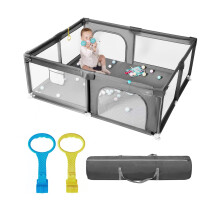 Baby Playpen ? Extra Large Baby Play Yard for Toddlers, Indoor & Outdoor Safe Play Area with Anti-Slip Base, Easy Assembly & Storage,