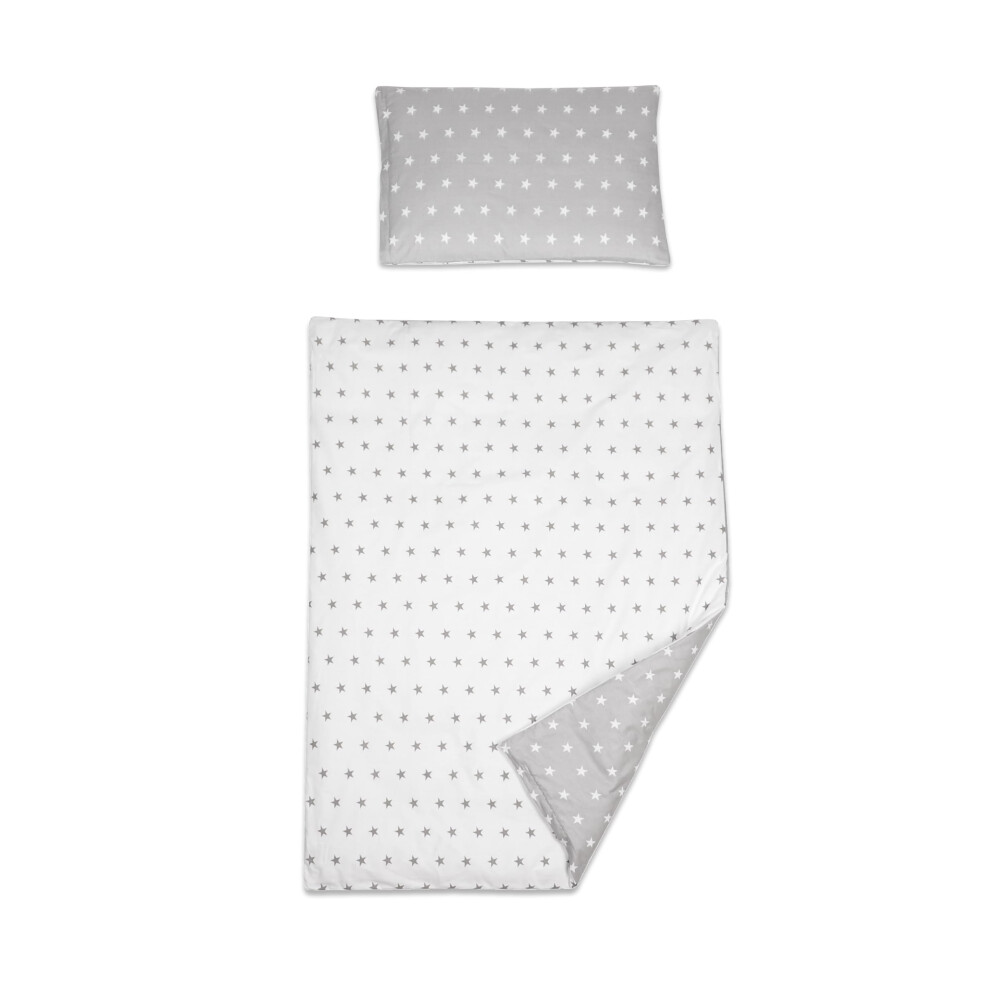 2 Piece Duvet Cover & Pillowcase Bedding Set 150X120 Cm For Toddler Junior Cot Bed 12M+ (Big Stars) Baby Comfort
