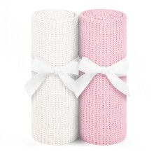 HAGOT 100 * 75cm Newborn Cotton Baby Cellular Blanket, Kids Baby Blanket, suitable for Pram, Car Seat and Cot Bedding