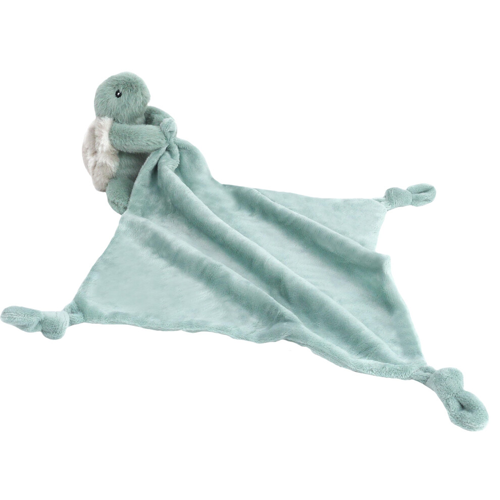 Taylor The Turtle Knotted Security Blanket 13.5"/34Cms | Soft Comforter With Plush Toy Attached | Snuggly Baby Blanket For Newborn, Infant & Mon Ami