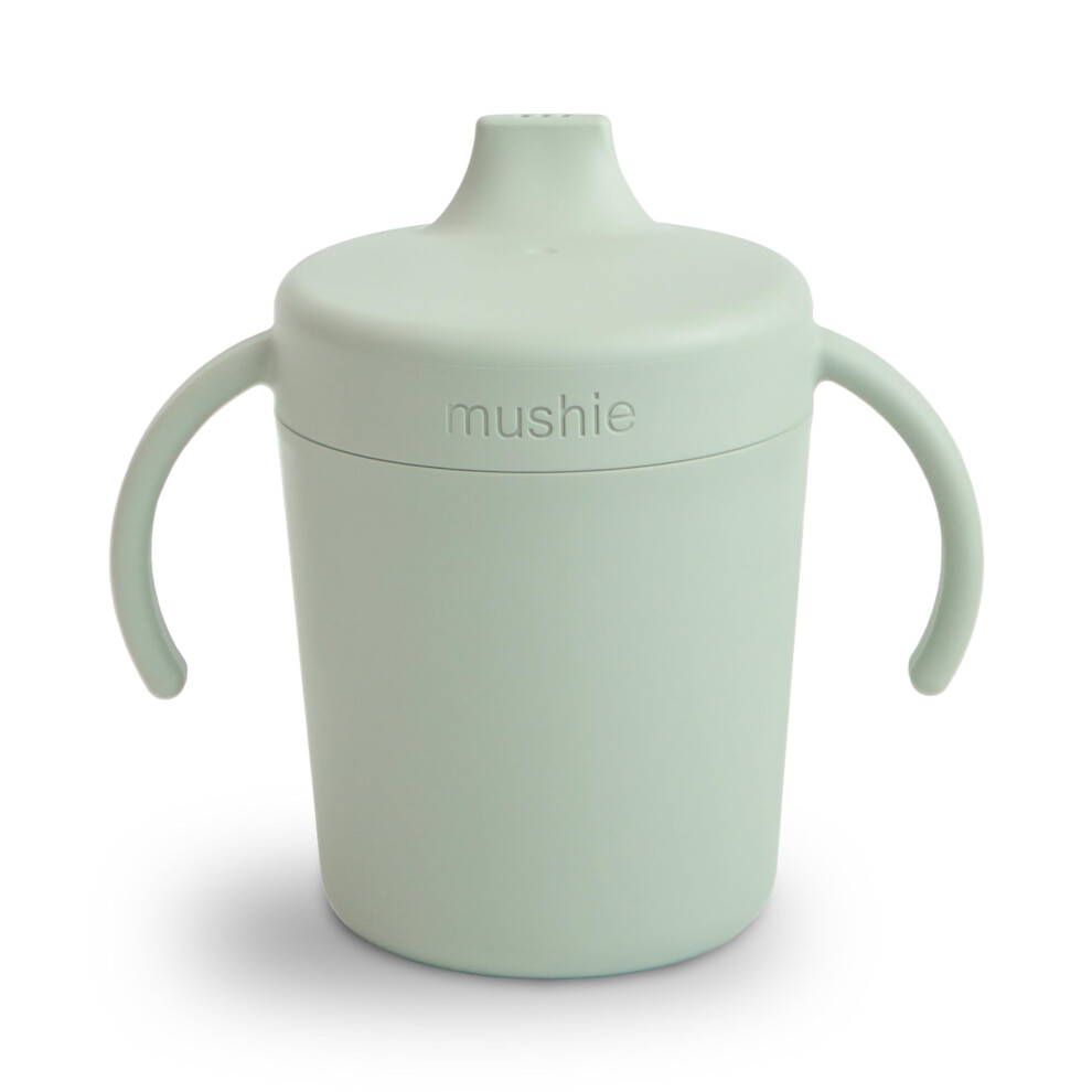 Trainer Sippy Cup | Made In Denmark | Leak Resistant Twist-Off Lid & Handles | 6 Months + (Sage) Mushie