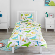 Bloomsbury Mill - Cot Bed Duvet Cover Set - Toddler Bedding Set For Boys and Girls - Dinosaur Kids Bedding - Cot Duvet Cover & Pillow Case Set -