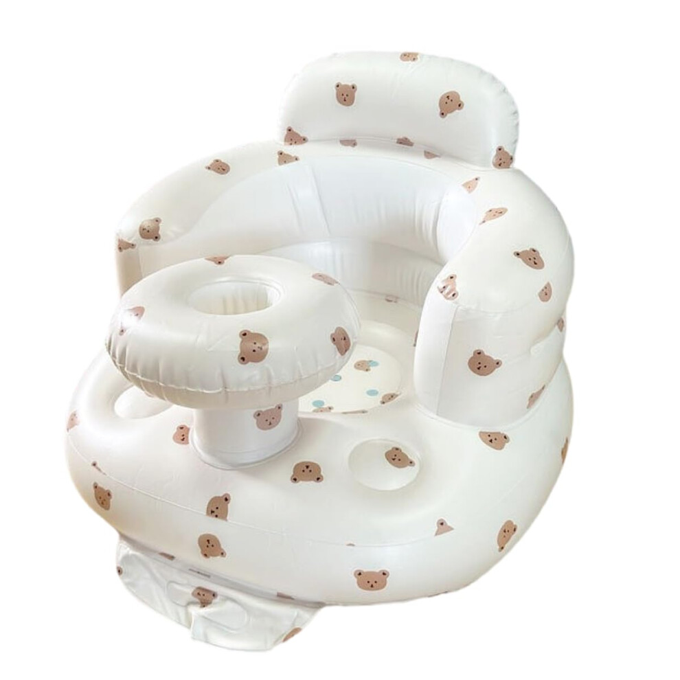 Baby Inflatable Seat For Babies 3-36 Months Built In Air Pump Infant Back Support Sofa Toddler Chair For Sitting Up, Baby Shower Chair Outdoor Seat Little Bean