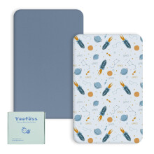 Yoofoss Cot Bed Sheets 120 x 60 cm Fitted Super Soft and Breathable Cot Bed Sheets Cozy Baby Cot Sheets 2 Pack