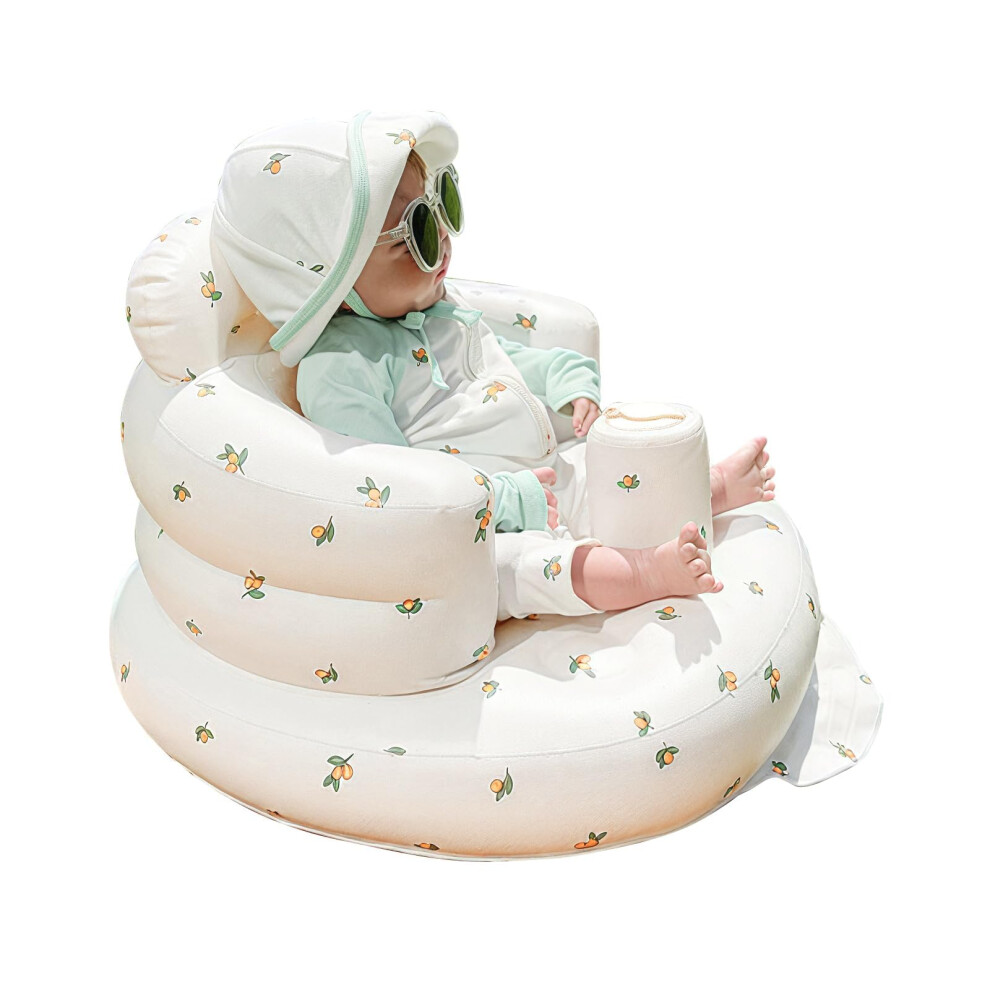 Inflatable Baby Seat, Inflatable Baby Chair For Babies 3 Months And Up, Summer Blow Up Chair With Built In Air Pump, Infant Floor Sofa For Airswim