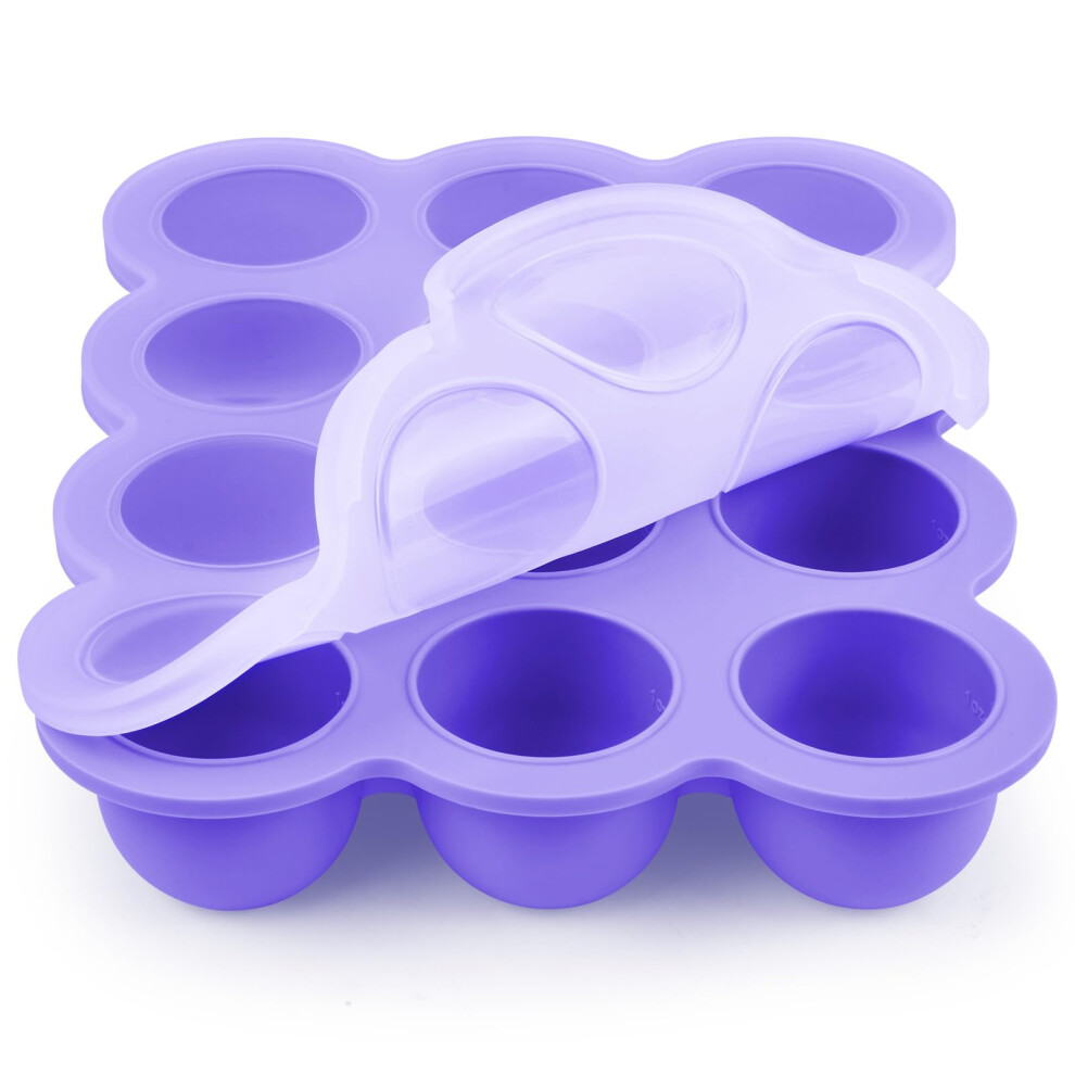 Food Storage Container, Silicone Food Freezer Container, 12-Grid Food Freezer Storage Tray With Lid, Perfect Food Container For Homemade Food Aolso