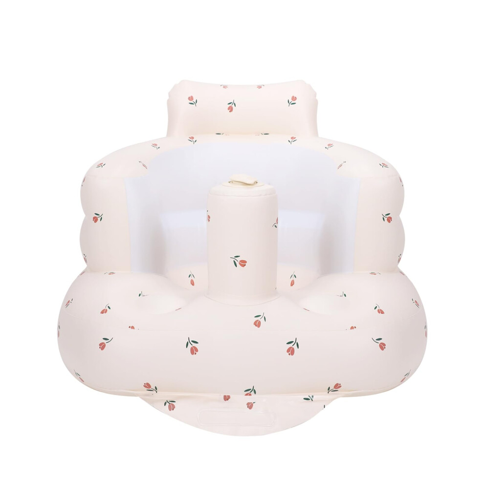 Airswim Inflatable Baby Chair, Inflatable Baby Seat For Babies 3 Months And Up, Summer Blow Up Chair With Built In Air Pump, Infant Floor Seats For