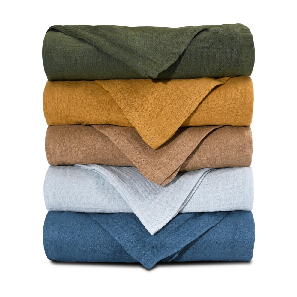 Muslin Cloths For Baby Muslin Squares Swaddle Blankets, Neutral Receiving Blanket Swaddling For Newborn Boys And Girls, 5 Pack Breathable And Soarwg Kids