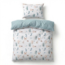 BABYSAFE Baby Cot Bed Duvet Cover Set Boys 135 X 100 with Toddler Pillowcase 40x60 Cm 100% Cotton - Toddler Duvet Cover Set in 100% Oeko-Tex Certified