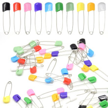 Ruidee 50 PCS 54mm Stainless Steel & Plastic Child Safety Pins with Locking Closure for Sewing, Children's Clothing & Diaper Fastening (ET-BZ/Colour)