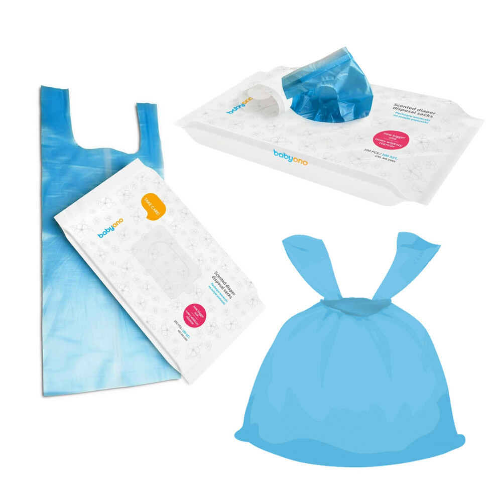 Scented Disposable Baby Nappy Diaper Sacks Hygienic Fragranced Tie Handle Pet Waste Bags Baby Comfort