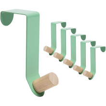 Over Door Hooks 6-Pack Door Towel Hangers for Hangers Sturdy Metal Hooks for Hanging Coats, Bags, Keys(Green)