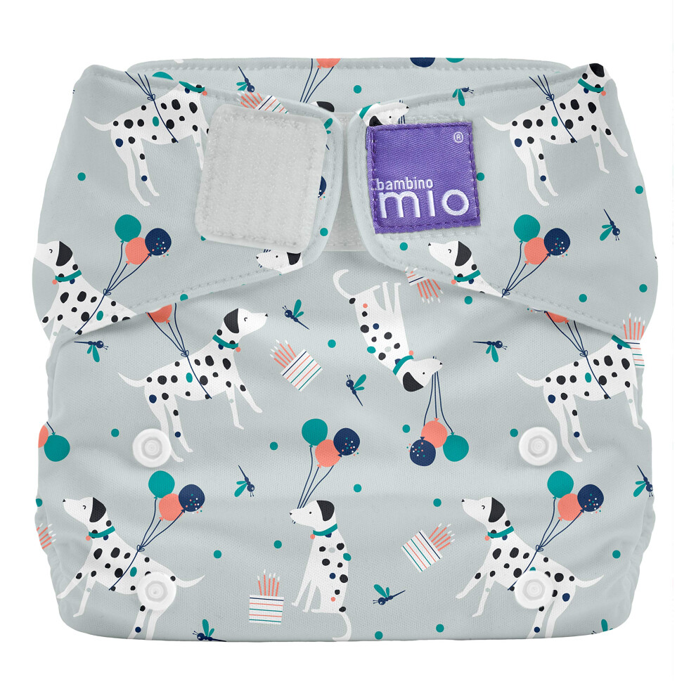, Miosolo Classic All-In-One Reusable Nappy, Eco Chemical Free Nappy (Puppy Party, One Size) Bambino Mio