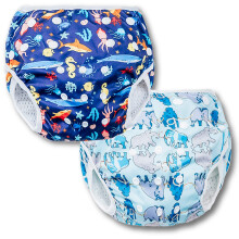 Joyo roy Baby Swim Nappy 2PACK Reusable Swim Nappies for Baby Boy Adjustable and Washable Swim Nappy Cover Swimming Nappies Size 2 Swimming Nappies
