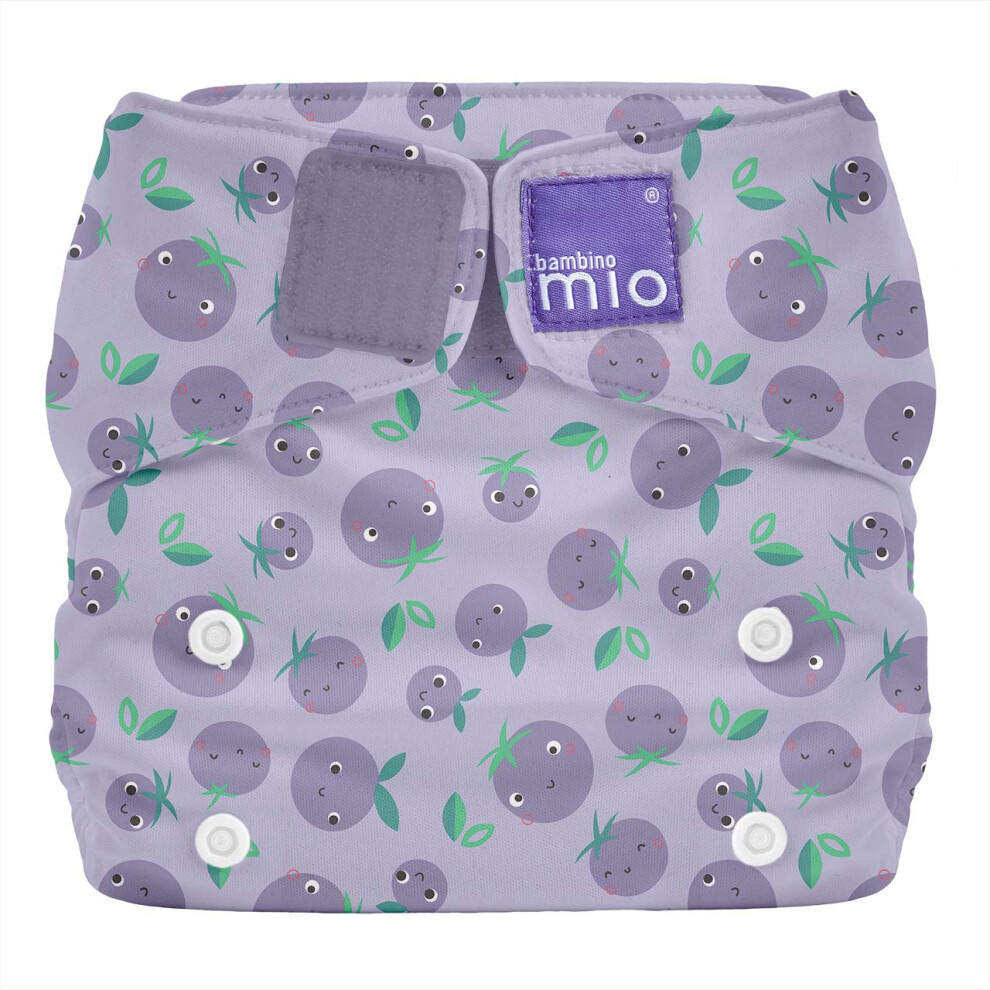, Miosolo Classic All-In-One Reusable Nappy, Eco Chemical Free Nappy (Berry Bounce, One Size) Bambino Mio