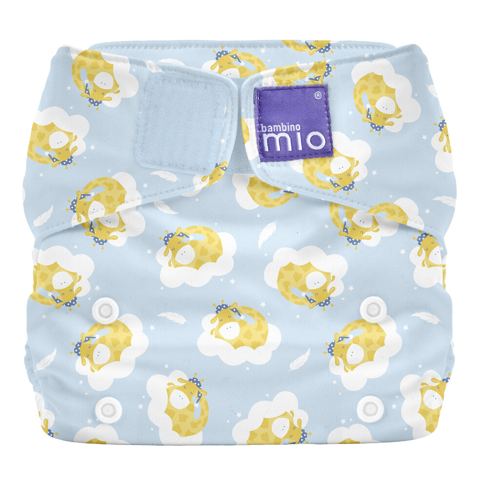 , Miosolo Classic All-In-One Reusable Nappy, Eco Chemical Free Nappy (Dreamy Giraffe, One Size) Bambino Mio