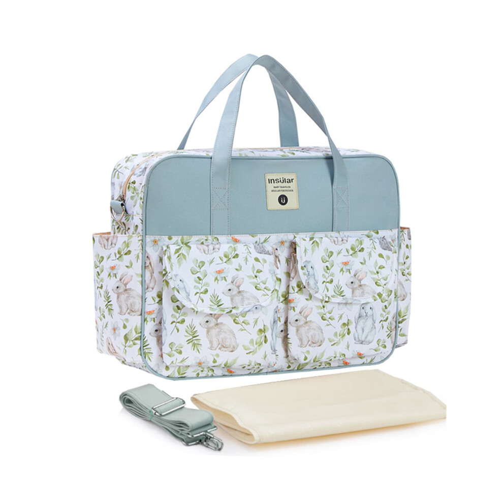 Stylish Large Capacity Baby Nappy Changing Tote Bag,Waterproof Baby Changing Bag Satchel Messenger Bag Portable Travel Diaper Bag With Sonarin