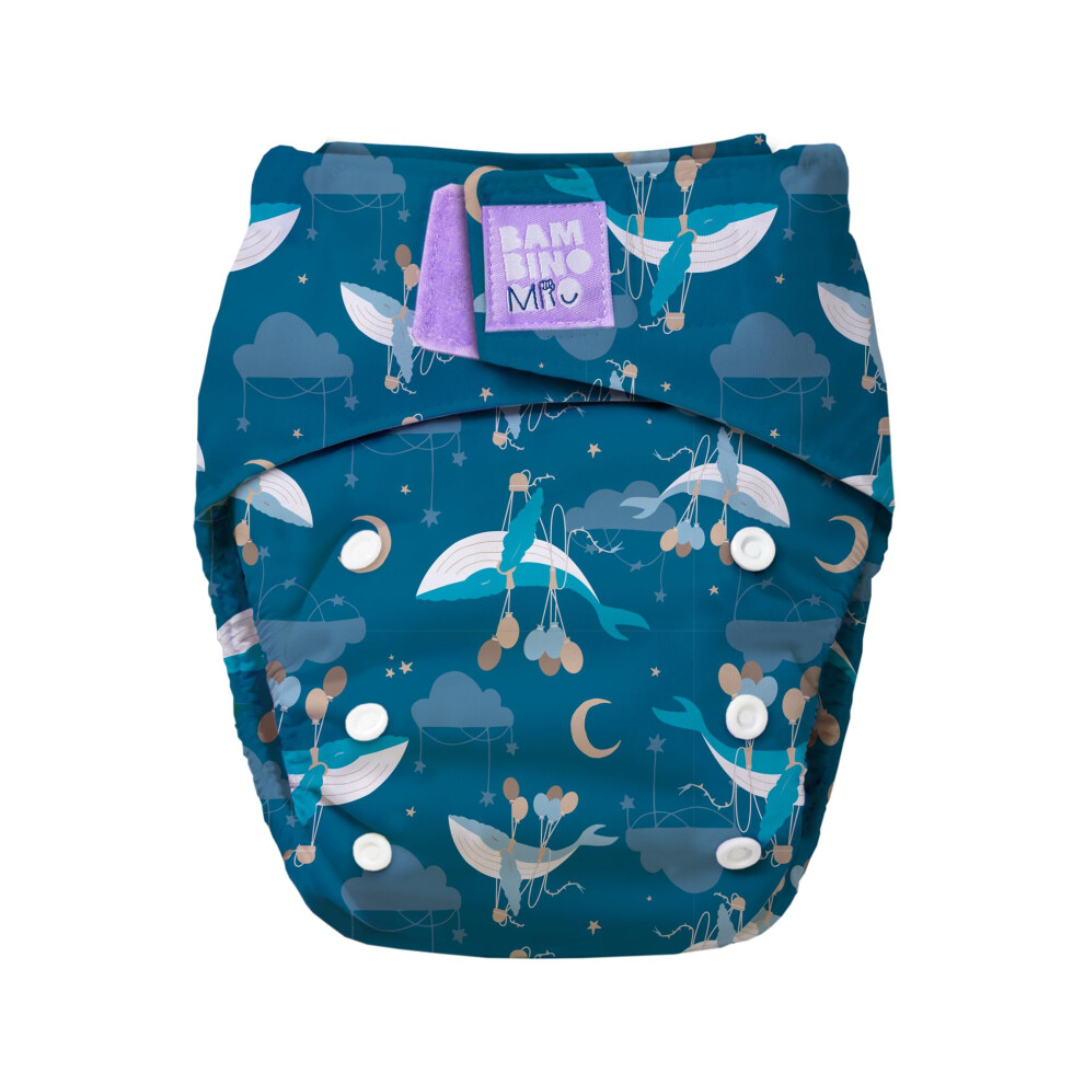 , Revolutionary Reusable Cloth Nappy Sail Away - Sustainable, Oeko-Tex, Washable, Baby And Toddler Bambino Mio