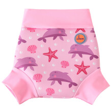 Swimbubs Reusable Swim Nappy ? Baby Swimwear for Boys and Girls, Ideal for Swimming Lessons (6-12 Months, Pink Dolphin)