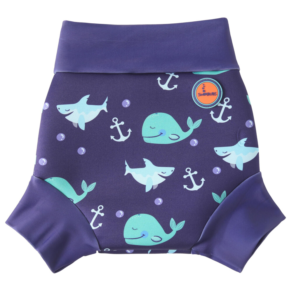Reusable Swim Nappy ? Baby Swimwear For Boys And Girls, Ideal For Swimming Lessons (2-3 Years, Whale) Blue Swimbubs