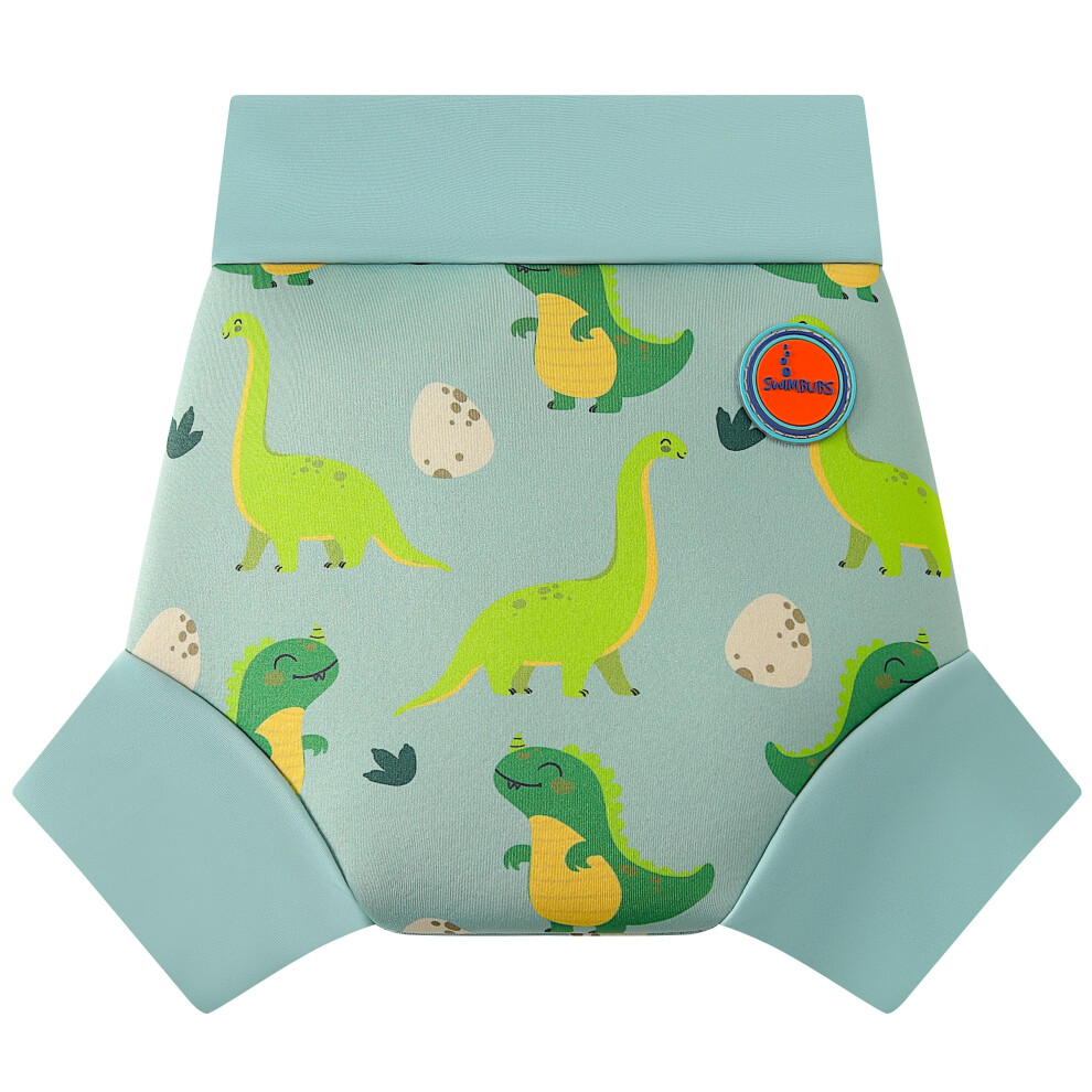 Swimbubs Reusable Swim Nappy ? Baby Swimwear For Boys And Girls, Ideal For Swimming Lessons (12-24 Months, Green Dinosaur)