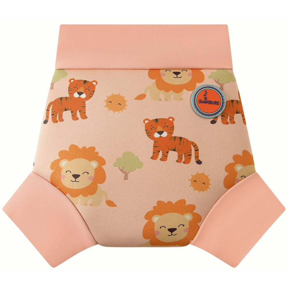 Swimbubs Reusable Swim Nappy ? Baby Swimwear For Boys And Girls, Ideal For Swimming Lessons (0-3 Months, Orange Lion)