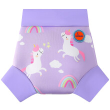 Swimbubs Reusable Swim Nappy ? Baby Swimwear for Boys and Girls, Ideal for Swimming Lessons (3-6 Months, Purple Unicorn)
