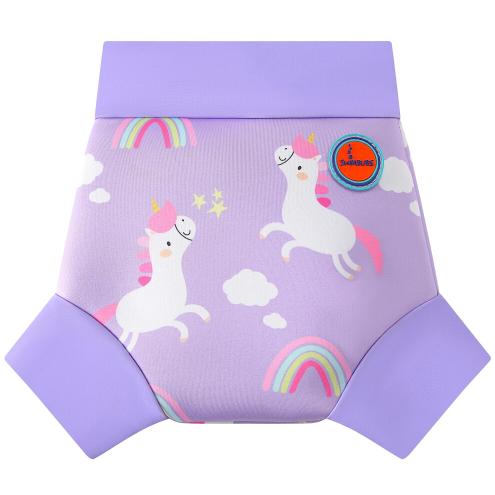 Swimbubs Reusable Swim Nappy ? Baby Swimwear For Boys And Girls, Ideal For Swimming Lessons (3-6 Months, Purple Unicorn)