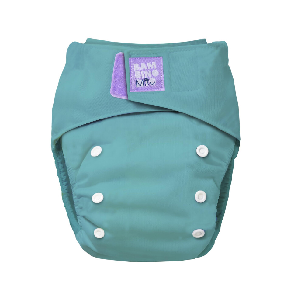 , Revolutionary Reusable Nappy - Sustainable, Washable, Chemical-Free Eco Nappy From Newborn To Toddler (Teal) Bambino Mio