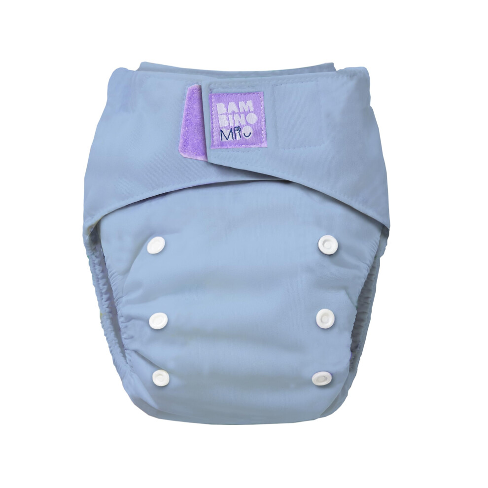 , Revolutionary Reusable Nappy - Sustainable, Washable, Chemical-Free Eco Nappy From Newborn To Toddler (Blue) Blue Bambino Mio