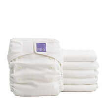 Bambino Mio, Washable Miosolo Classic Nappies, Reusable Cloth Nappies Set (Marshmallow) Baby and Toddler
