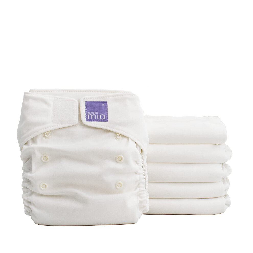 , Washable Miosolo Classic Nappies, Reusable Cloth Nappies Set (Marshmallow) Baby And Toddler Bambino Mio