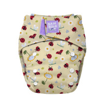Bambino Mio, Revolutionary Reusable Nappy - Sustainable, Washable, Chemical-Free Eco Nappy from Newborn to Toddler (Flutter and Bloom)