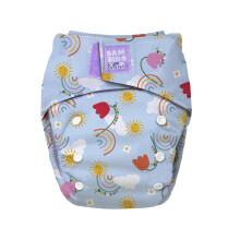 Bambino Mio, Revolutionary Reusable Nappy - Sustainable, Washable, Chemical-Free Eco Nappy from Newborn to Toddler (Happy Days)