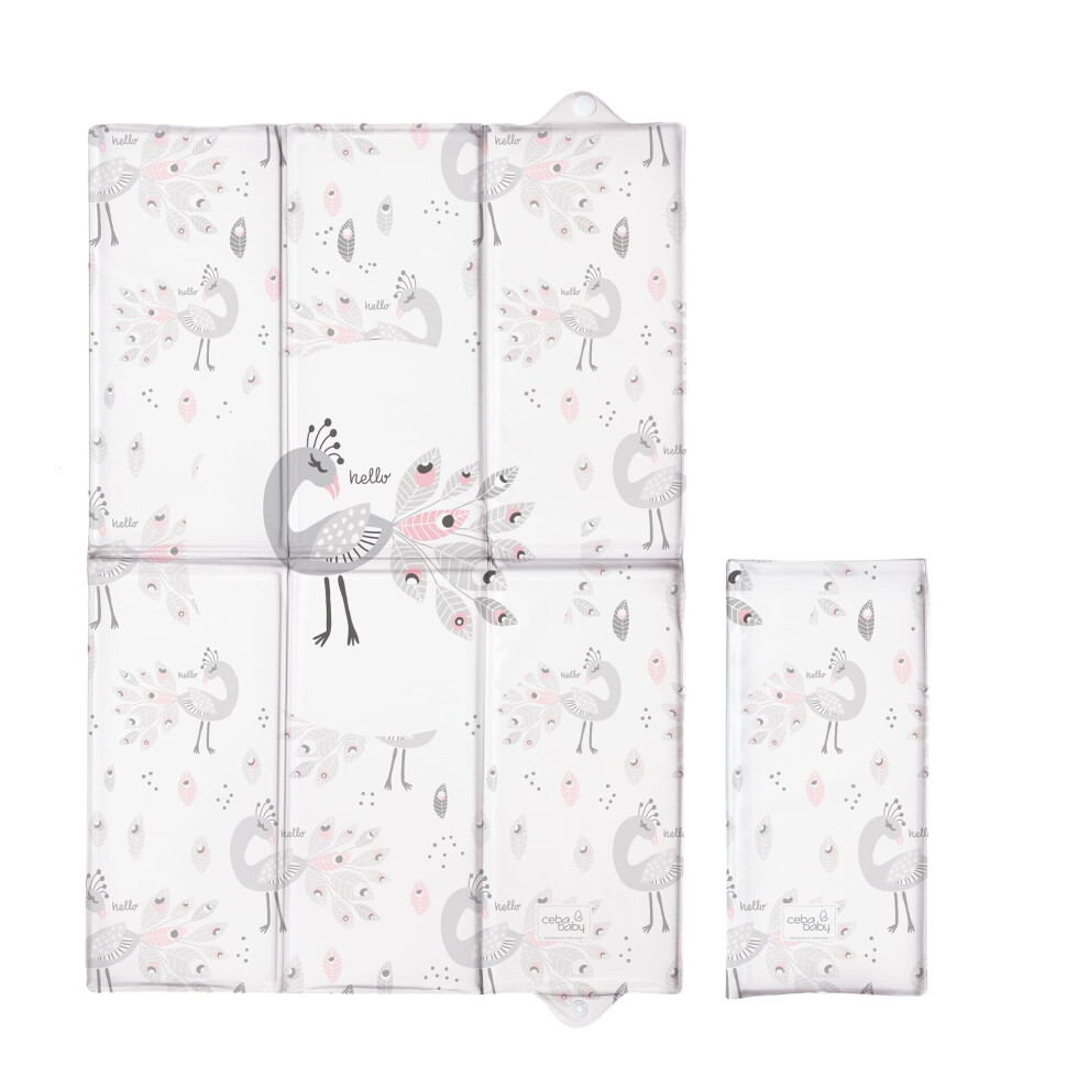 Portable Foldable Baby Travel Changing Mat | Soft, Waterproof, Compact Diaper/Nappy Changer | 40X60 Cm (Peacock) Baby Comfort