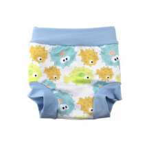 BabyPreg Baby Kids Swim Nappies Cover Diaper Pants High-Waisted Belly Protection Swimming Shorts (Light Blue, 2-3 Years)