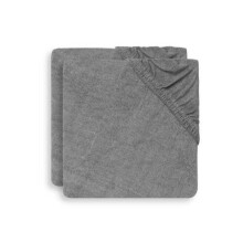 Jollein Changing Pad Cover Terry Cloth 50X70Cm Storm Gray - 2 Count