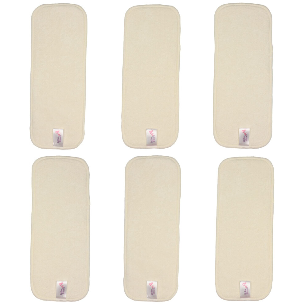 Littles And Bloomz 6 Bamboo Reusable Nappy Insert Cloth Diaper Booster, Bb6 Littles & Bloomz