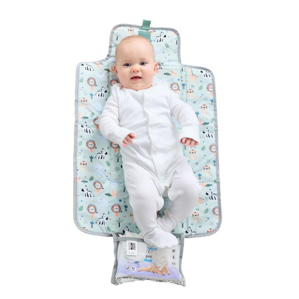 Baby Polar Gear Polar Gear Baby Changing Mat ? Wipe-Clean Changing Mat For Newborns ? Travel Changing Mat With Pocket ? Padded, Foldable Changing Matt Baby ? Safari