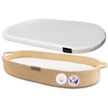 Yunioo Baby Changing Basket with Soft, Portable Changing Mat for Dresser & Changing Table, Baby Essentials for Newborn