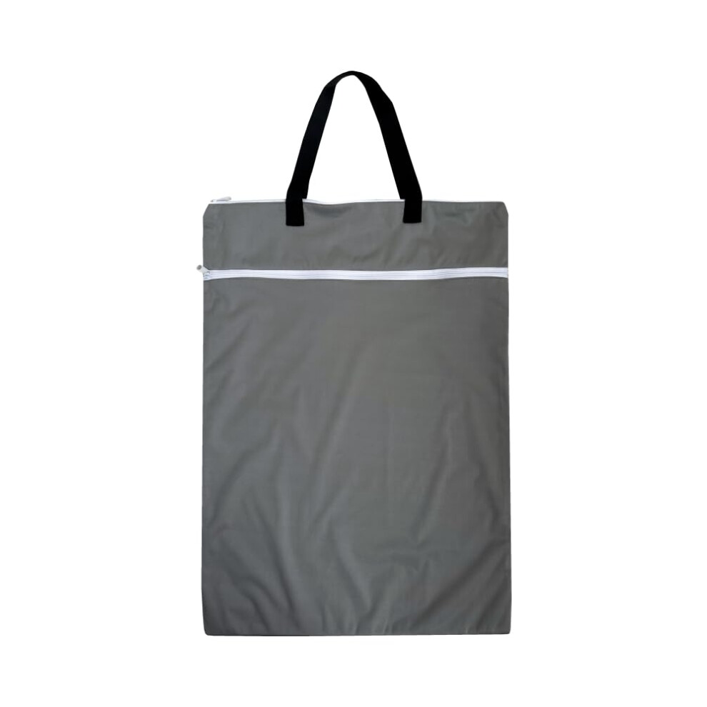Large Hanging Wet/Dry Cloth Diaper Pail Bags For Reusable Diapers Or Laundry (1Pieces) ( Grey) Light/Grey Jutesk