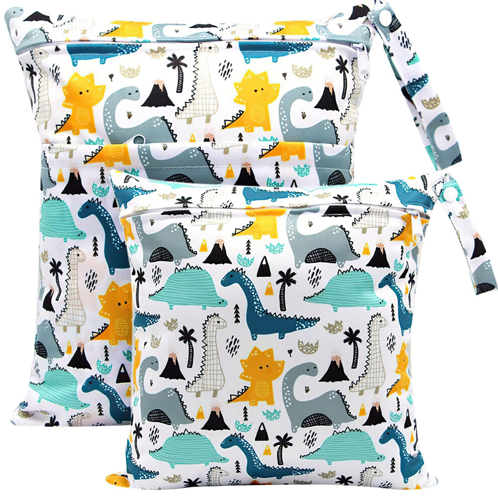 , Pack Of 2 Wetbag Nursery Large, Wet Bag Wet Bag Nappy Bag Organiser, Wet Bag Nursery Personalised For Baby Fabric Nappies (Rainbow), Loscarol