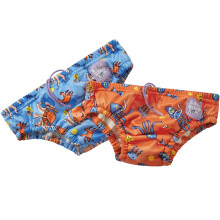 Bambino Mio, Revolutionary Reusable Swim Nappy Pants for Babies and Toddlers, Boys and Girls, Bubbles, Pack of 2, 1-2 Years