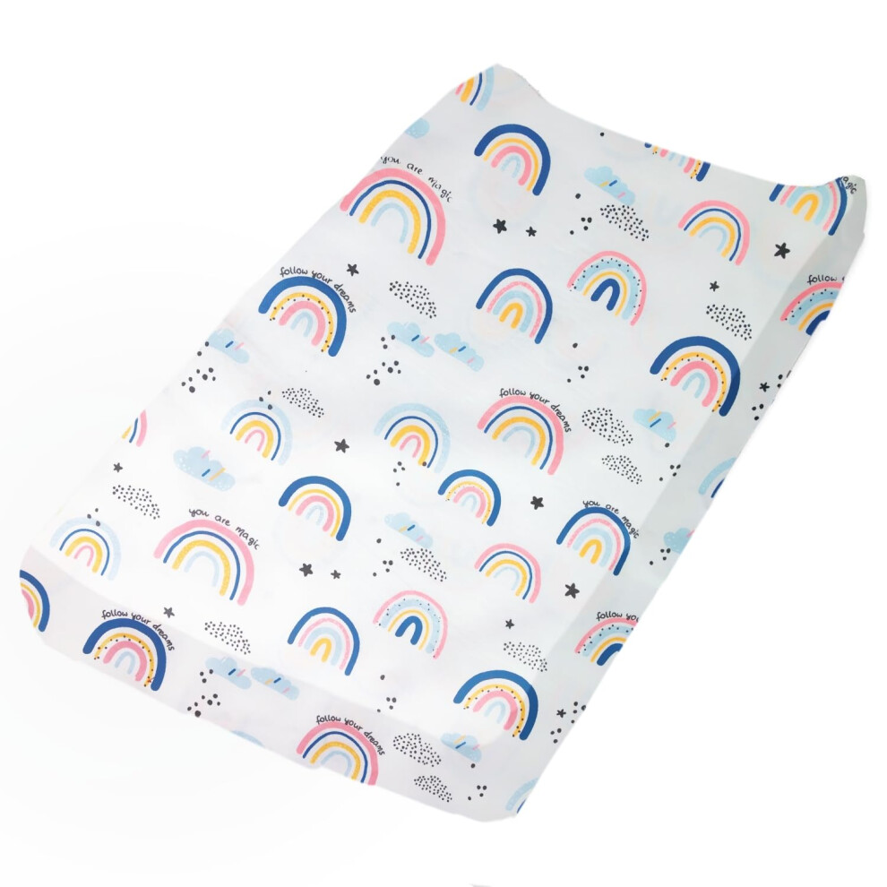 Baby Diaper Changing Pad Cover Rainbow Pattern Cradle Mattress Sheets Nursery Changing Mat Cover Breathable Changing Table Cover 32''X 17''?Cover Aisawate